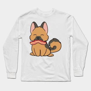 German Shepard with Bacon Long Sleeve T-Shirt